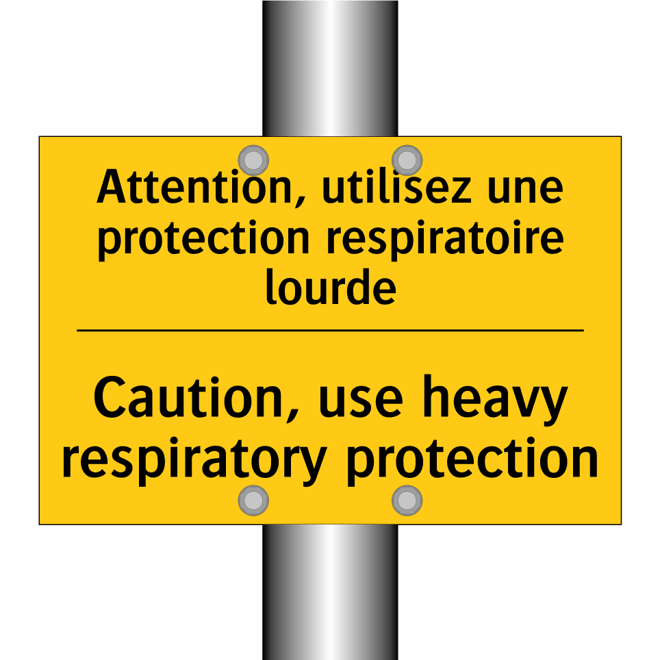 Attention, utilisez une protection  /.../ - Caution, use heavy respiratory  /.../