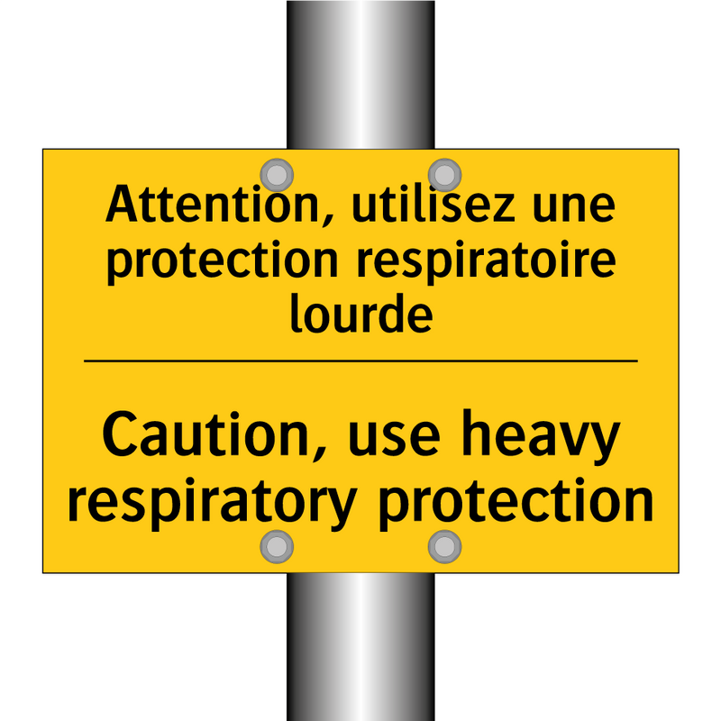 Attention, utilisez une protection  /.../ - Caution, use heavy respiratory  /.../