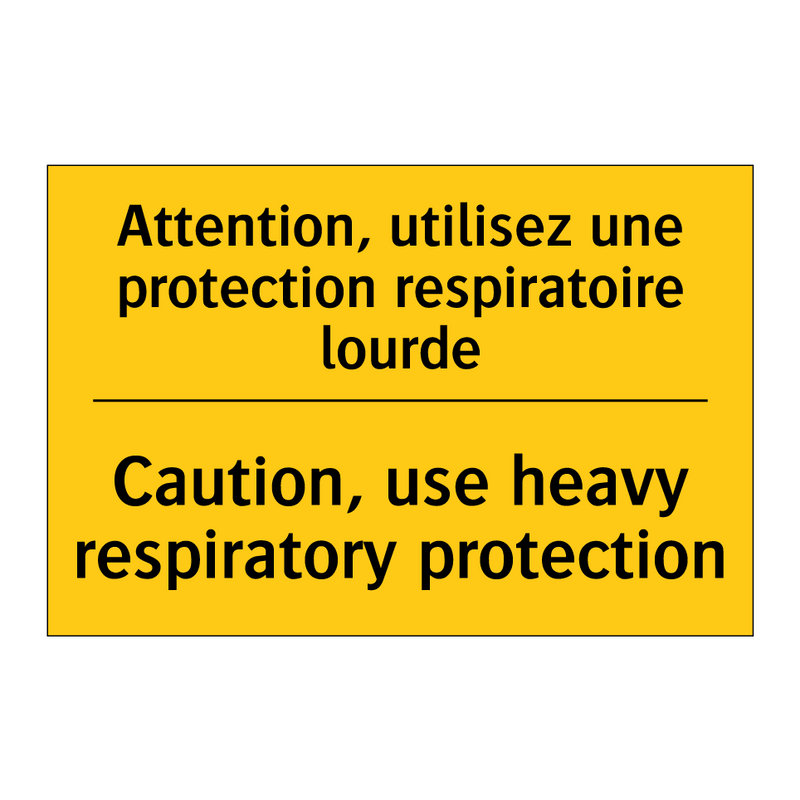 Attention, utilisez une protection  /.../ - Caution, use heavy respiratory  /.../
