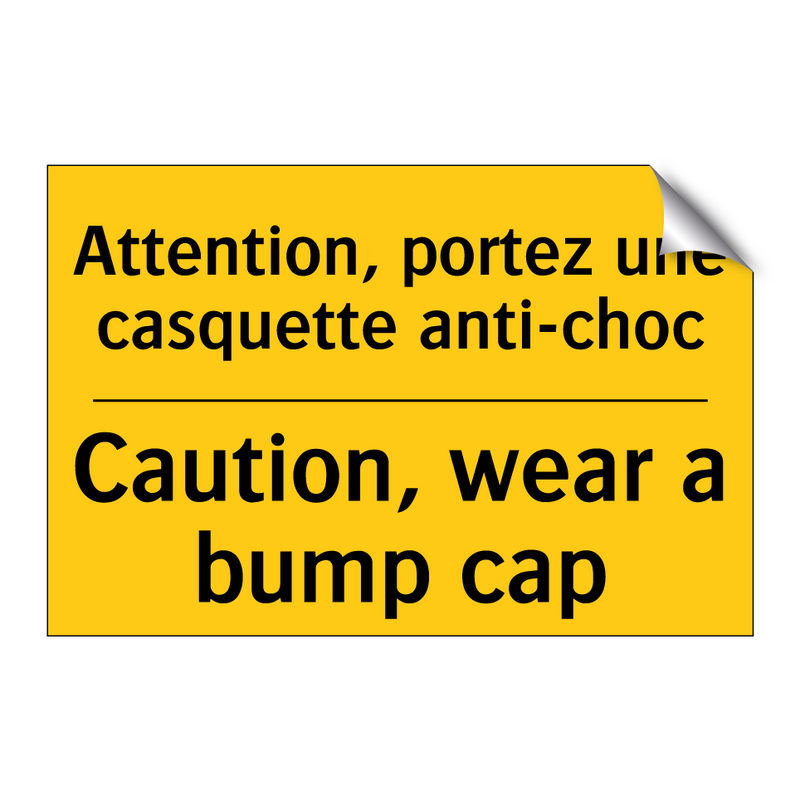 Attention, portez une casquette  /.../ - Caution, wear a bump cap