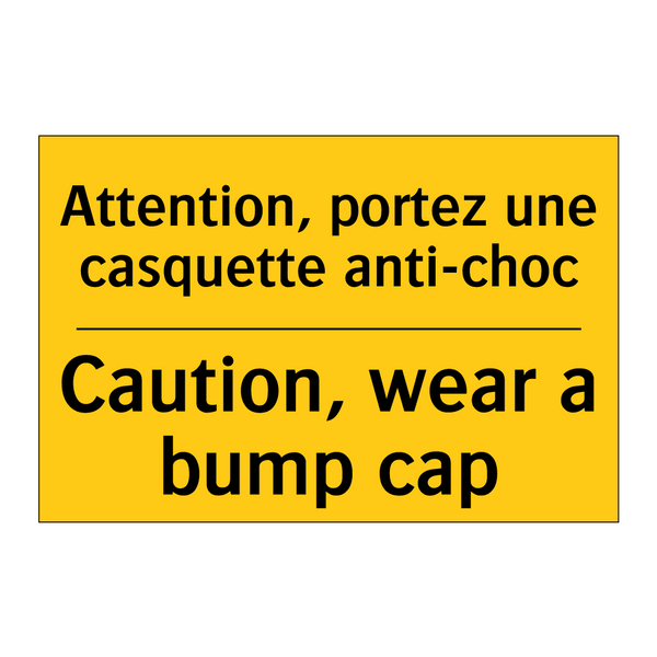 Attention, portez une casquette  /.../ - Caution, wear a bump cap