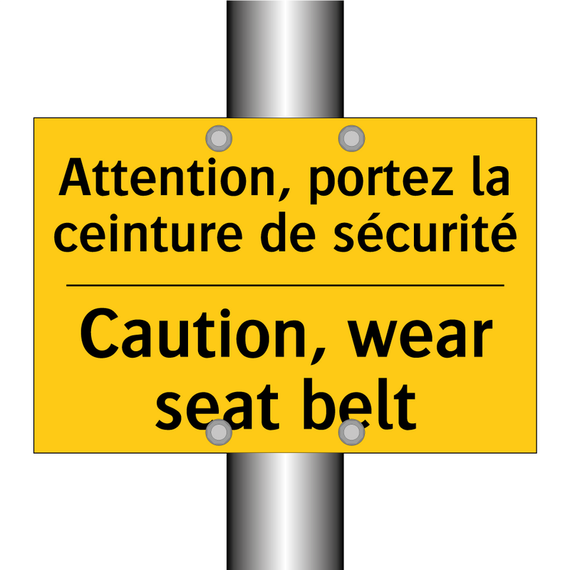Attention, portez la ceinture  /.../ - Caution, wear seat belt