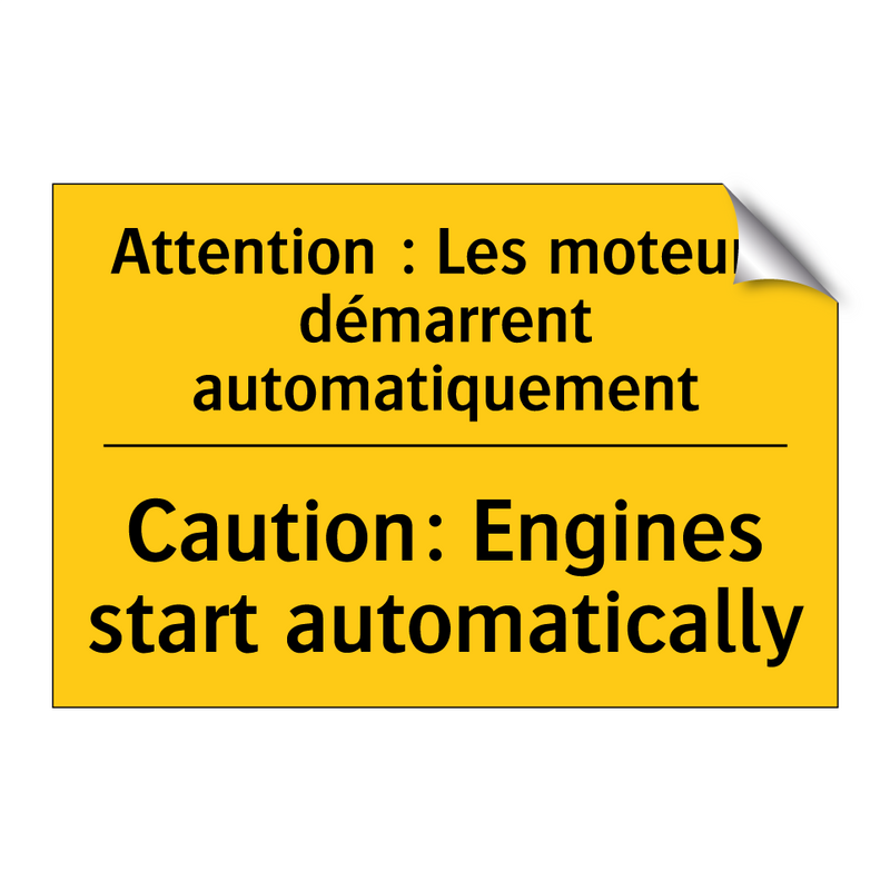 Attention : Les moteurs démarrent  /.../ - Caution: Engines start automatically /.../