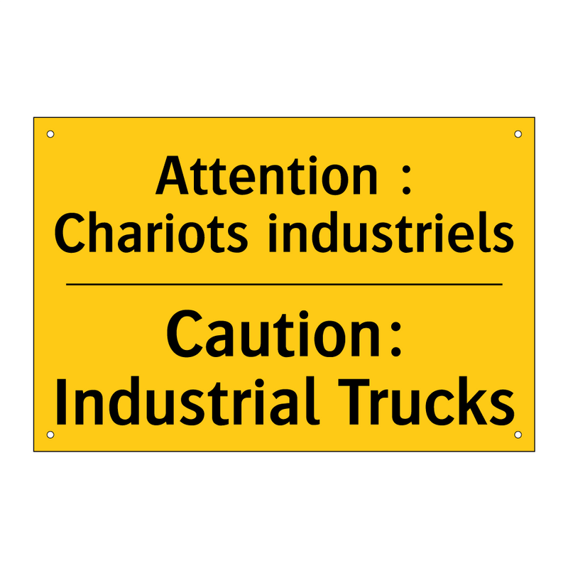 Attention : Chariots industriels /.../ - Caution: Industrial Trucks