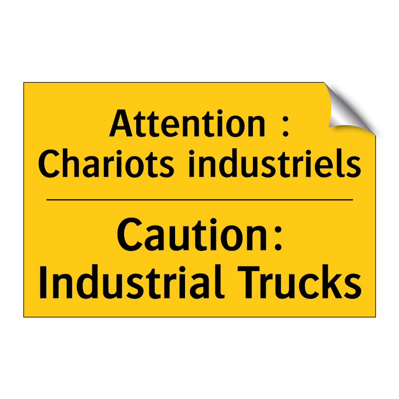 Attention : Chariots industriels /.../ - Caution: Industrial Trucks