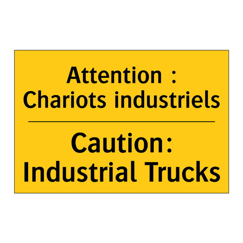 Attention : Chariots industriels /.../ - Caution: Industrial Trucks
