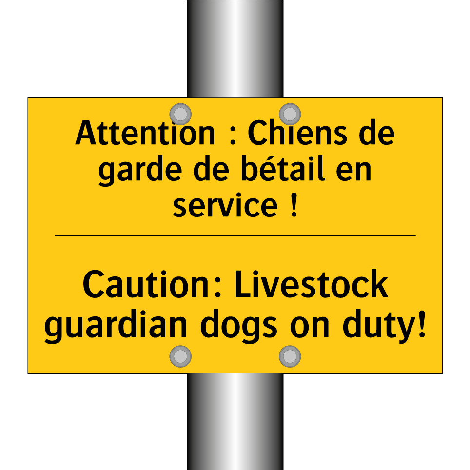 Attention : Chiens de garde de  /.../ - Caution: Livestock guardian dogs  /.../