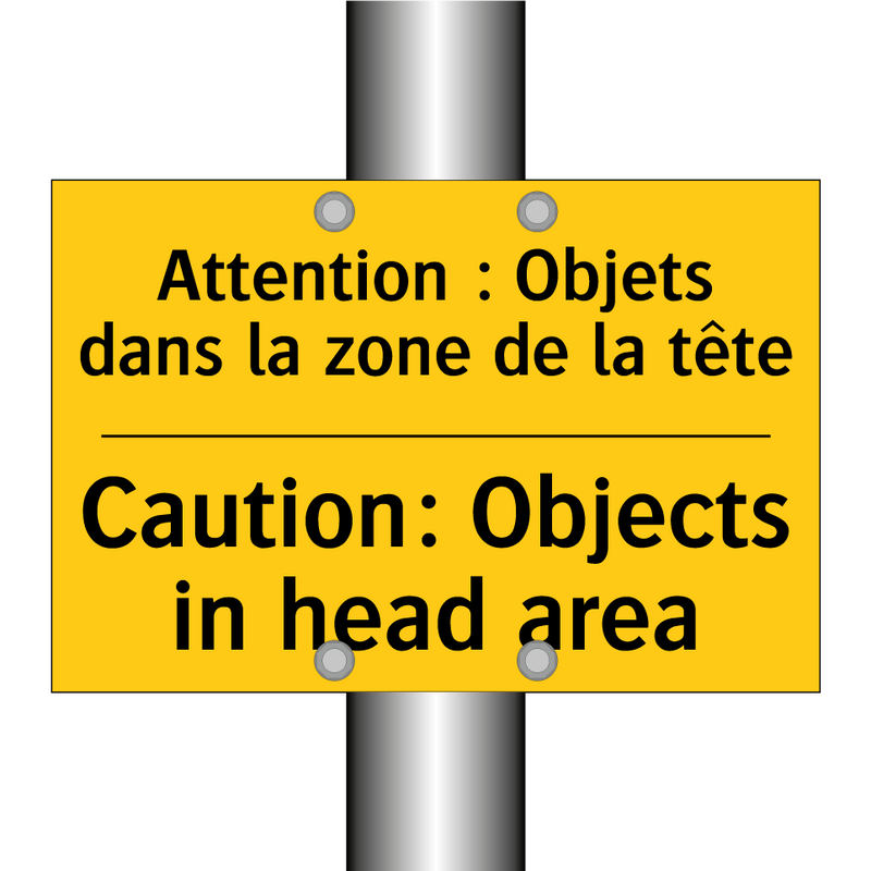 Attention : Objets dans la zone  /.../ - Caution: Objects in head area