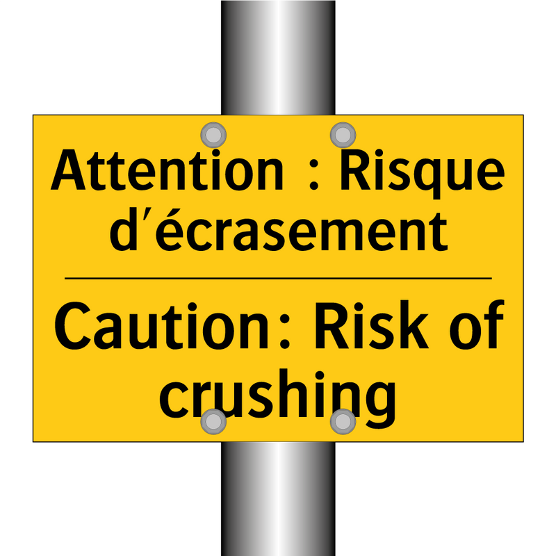 Attention : Risque d'écrasement /.../ - Caution: Risk of crushing