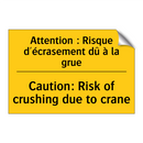 Attention : Risque d'écrasement  /.../ - Caution: Risk of crushing due  /.../