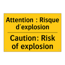 Attention : Risque d'explosion - Caution: Risk of explosion