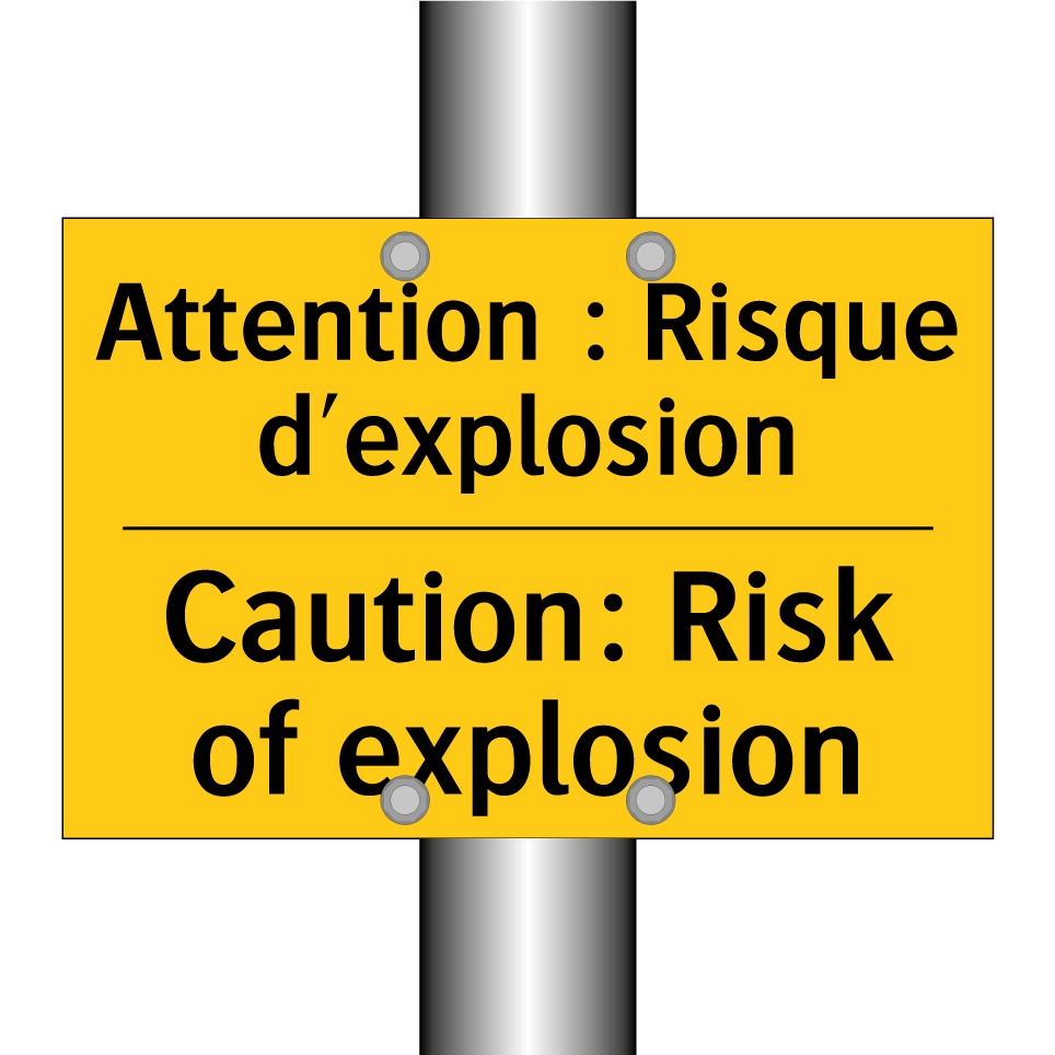 Attention : Risque d'explosion - Caution: Risk of explosion