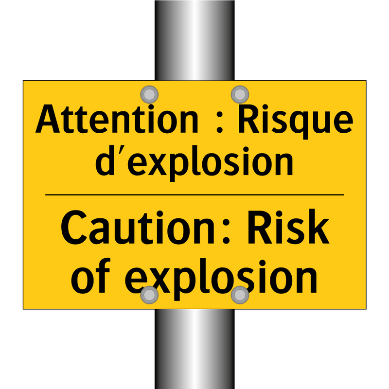 Attention : Risque d'explosion - Caution: Risk of explosion