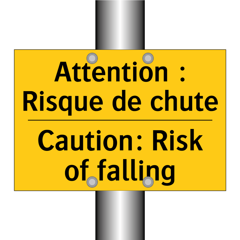Attention : Risque de chute - Caution: Risk of falling
