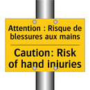 Attention : Risque de blessures  /.../ - Caution: Risk of hand injuries