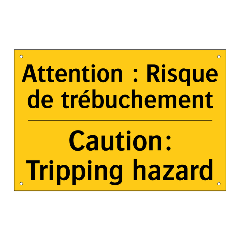 Attention : Risque de trébuchement /.../ - Caution: Tripping hazard