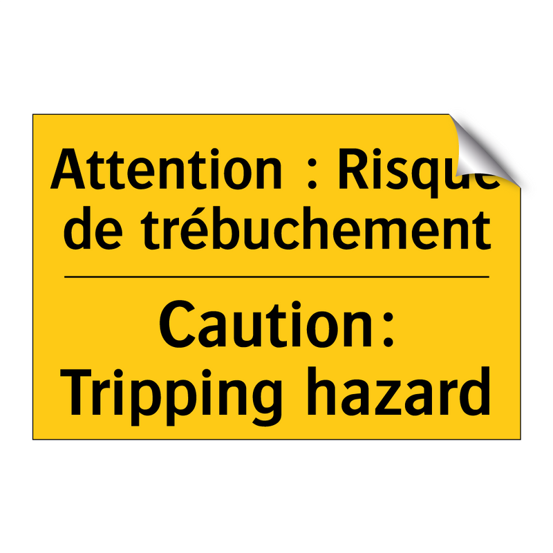 Attention : Risque de trébuchement /.../ - Caution: Tripping hazard