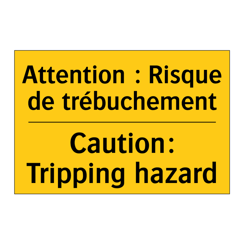 Attention : Risque de trébuchement /.../ - Caution: Tripping hazard