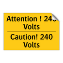Attention ! 240 Volts - Caution! 240 Volts