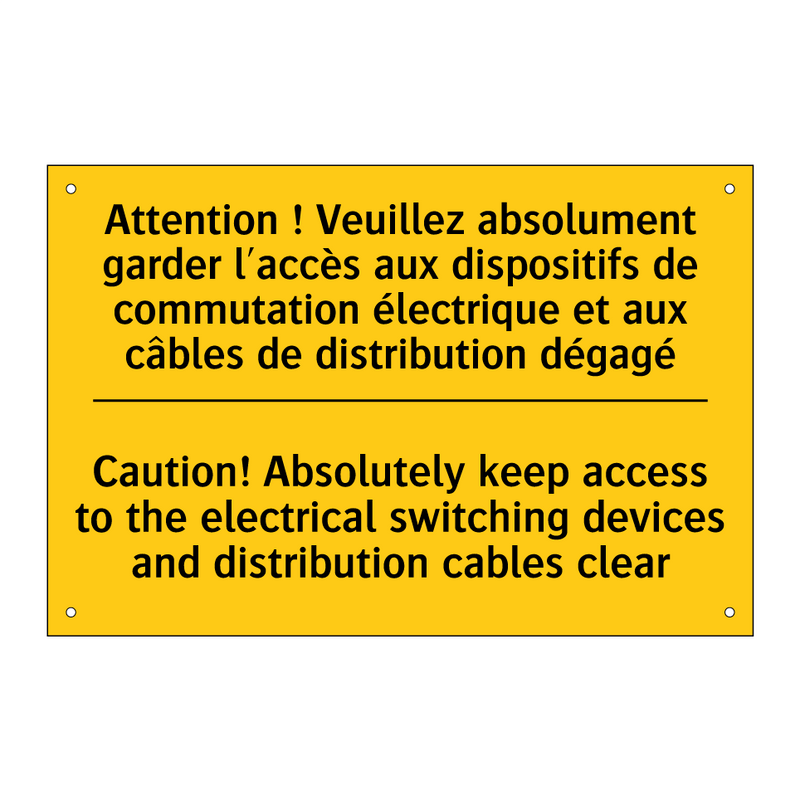 Attention ! Veuillez absolument  /.../ - Caution! Absolutely keep access  /.../