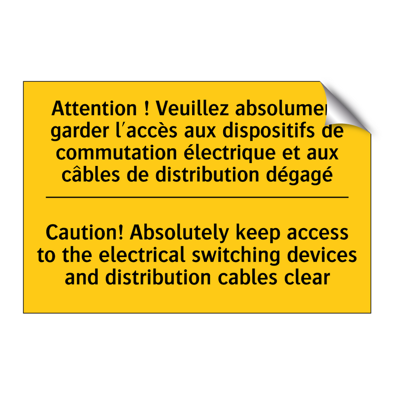 Attention ! Veuillez absolument  /.../ - Caution! Absolutely keep access  /.../