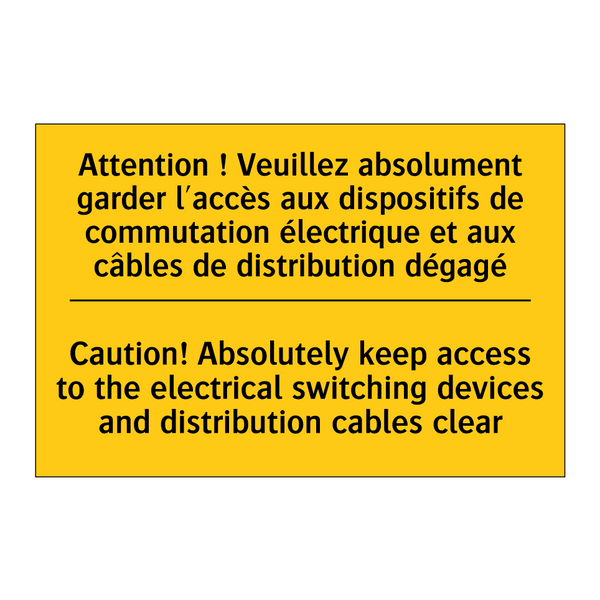 Attention ! Veuillez absolument  /.../ - Caution! Absolutely keep access  /.../