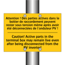 Attention ! Des parties actives  /.../ - Caution! Active parts in the terminal  /.../