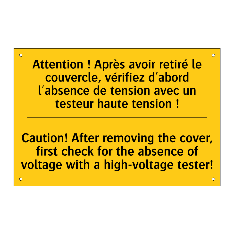 Attention ! Après avoir retiré  /.../ - Caution! After removing the cover,  /.../