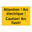 Attention ! Arc électrique ! - Caution! Arc flash!