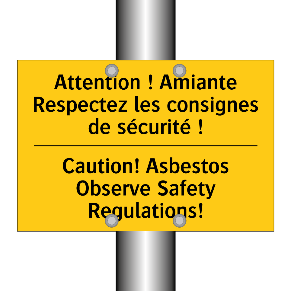 Attention ! Amiante Respectez  /.../ - Caution! Asbestos Observe Safety  /.../