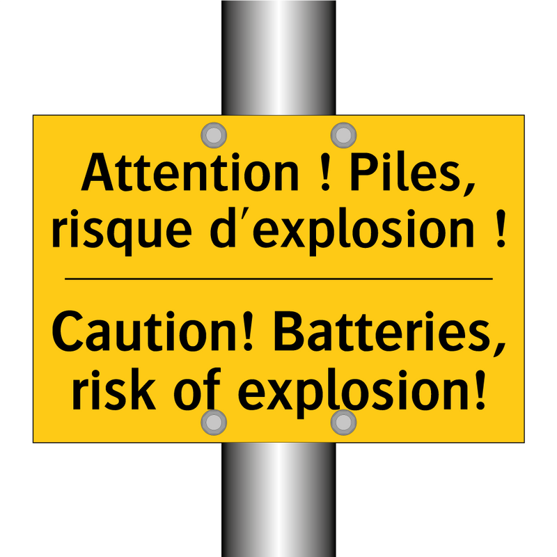 Attention ! Piles, risque d'explosion  /.../ - Caution! Batteries, risk of explosion! /.../