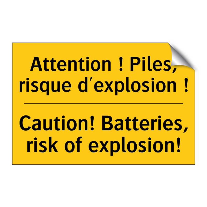 Attention ! Piles, risque d'explosion  /.../ - Caution! Batteries, risk of explosion! /.../