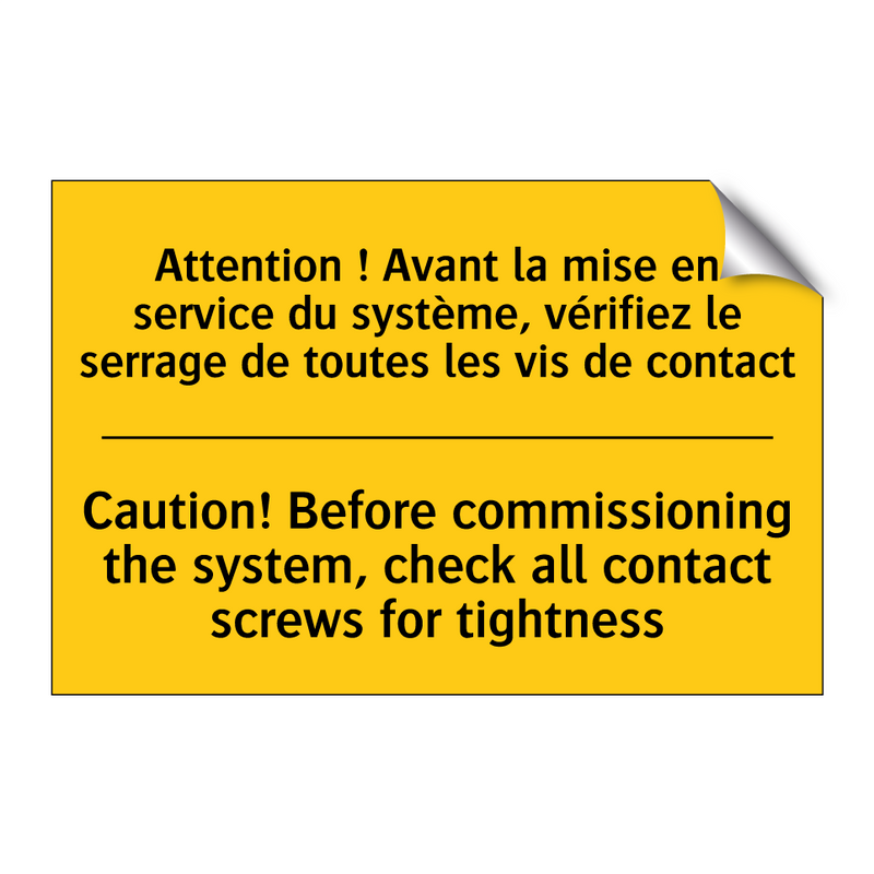 Attention ! Avant la mise en service  /.../ - Caution! Before commissioning  /.../