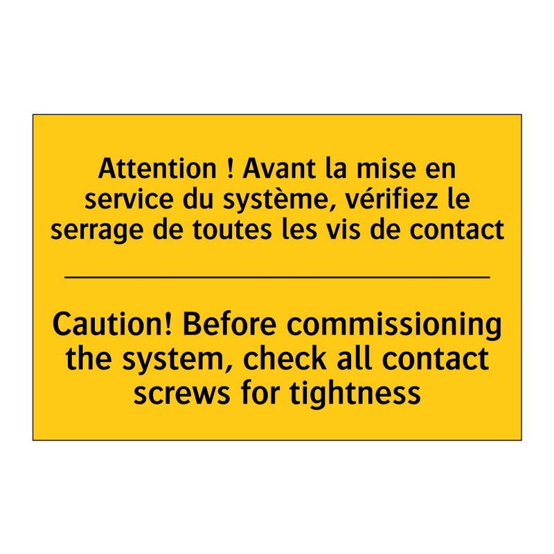 Attention ! Avant la mise en service  /.../ - Caution! Before commissioning  /.../
