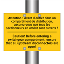 Attention ! Avant d'entrer dans  /.../ - Caution! Before entering a switchgear  /.../