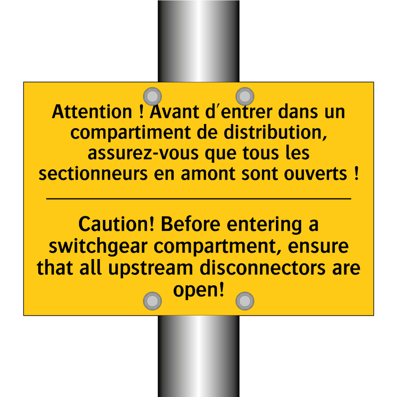 Attention ! Avant d'entrer dans  /.../ - Caution! Before entering a switchgear  /.../