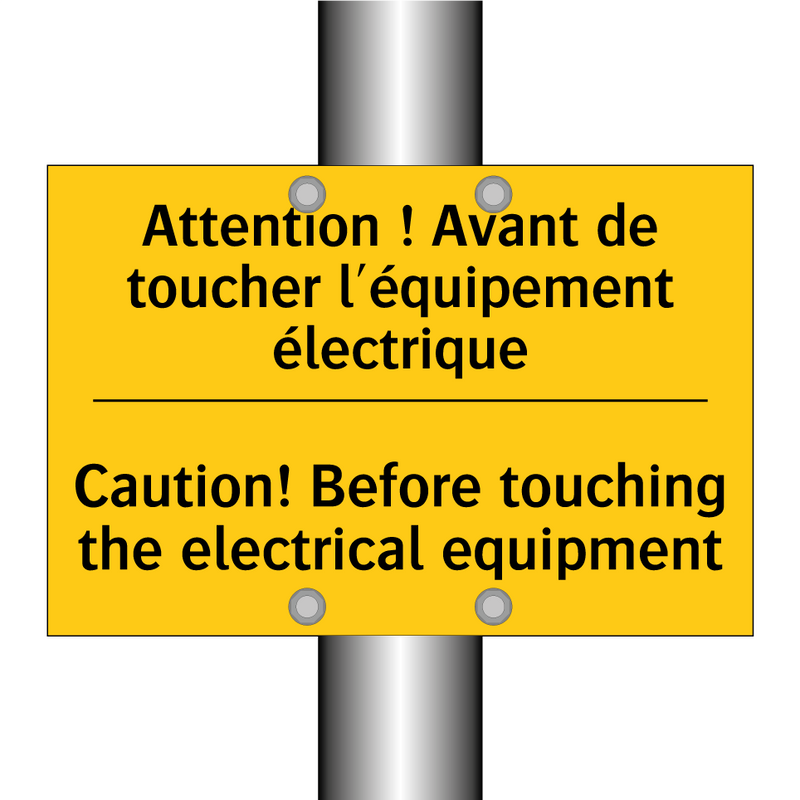 Attention ! Avant de toucher l'équipement  /.../ - Caution! Before touching the electrical  /.../