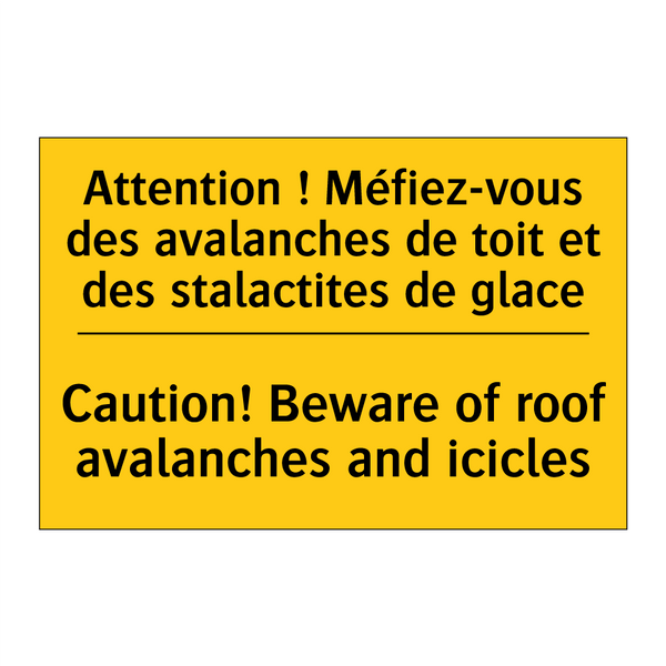 Attention ! Méfiez-vous des avalanches  /.../ - Caution! Beware of roof avalanches  /.../