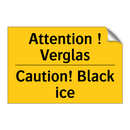 Attention ! Verglas - Caution! Black ice