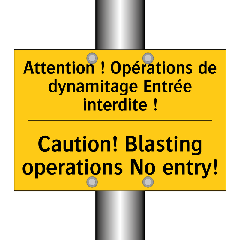 Attention ! Opérations de dynamitage  /.../ - Caution! Blasting operations No  /.../
