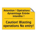 Attention ! Opérations de dynamitage  /.../ - Caution! Blasting operations No  /.../