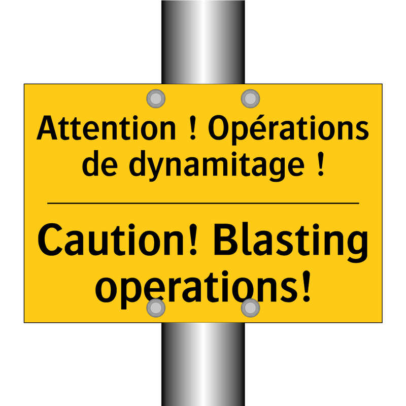 Attention ! Opérations de dynamitage  /.../ - Caution! Blasting operations!