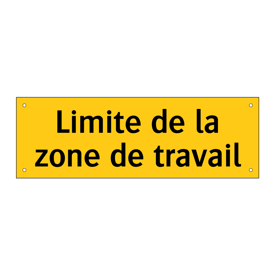 Limite de la zone de travail