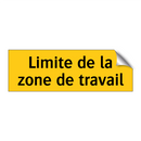 Limite de la zone de travail