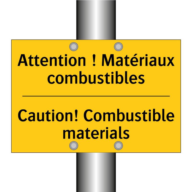 Attention ! Matériaux combustibles /.../ - Caution! Combustible materials