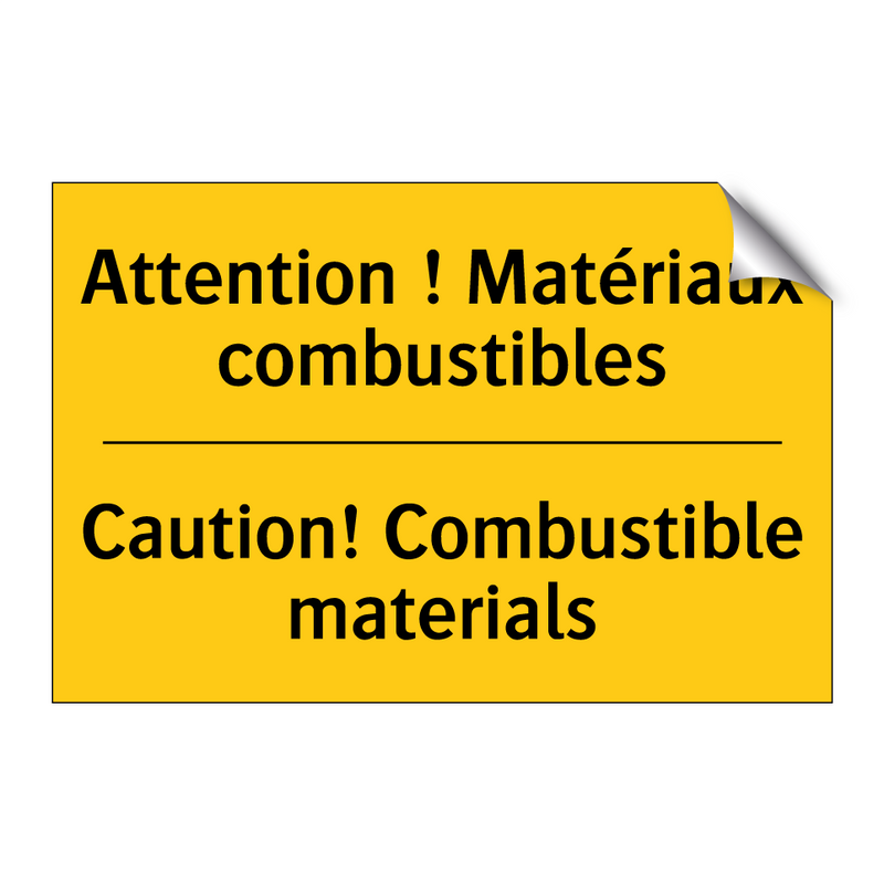 Attention ! Matériaux combustibles /.../ - Caution! Combustible materials