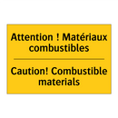 Attention ! Matériaux combustibles /.../ - Caution! Combustible materials