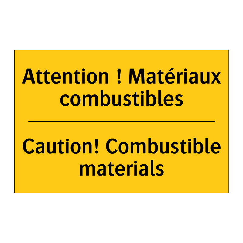 Attention ! Matériaux combustibles /.../ - Caution! Combustible materials
