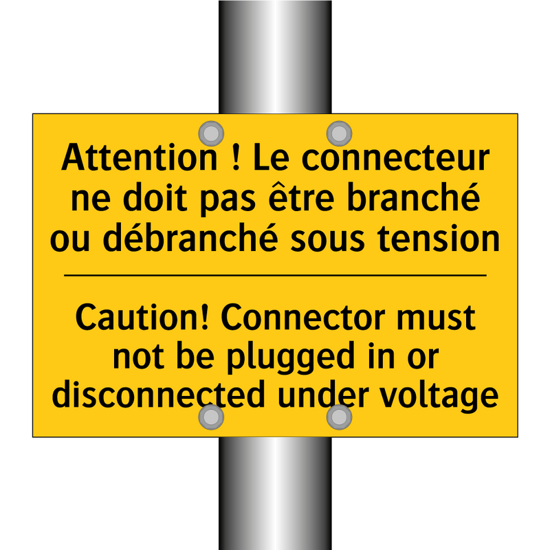 Attention ! Le connecteur ne doit  /.../ - Caution! Connector must not be  /.../
