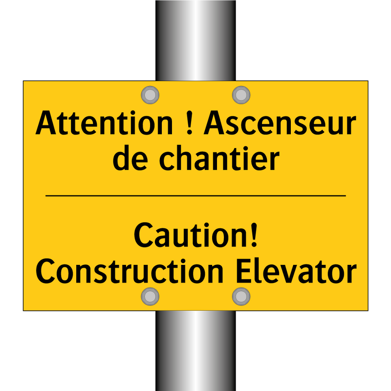 Attention ! Ascenseur de chantier /.../ - Caution! Construction Elevator